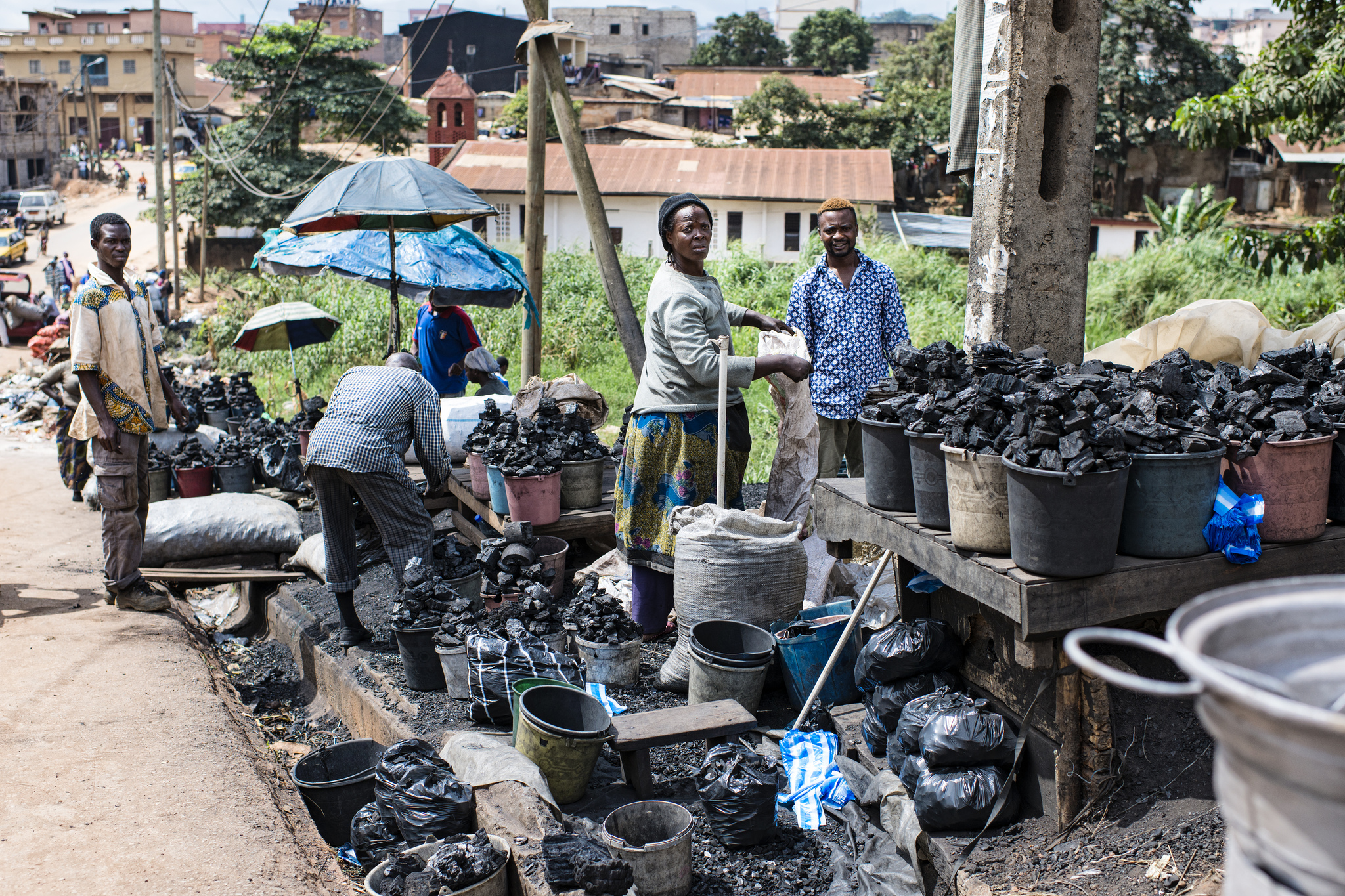 Much of the coal sold by these traders at a market in Yaoundé, the capital of Cameroon, will be used in cookstoves. Many developing countries lack adequate access to technologies that play a vital role in the energy transition.