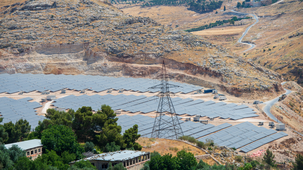Wadi Azraq solar farm in Jordan