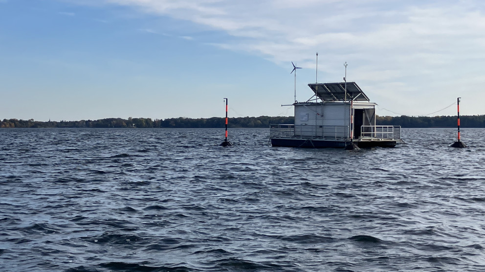 The IGB monitoring station on Müggelsee.