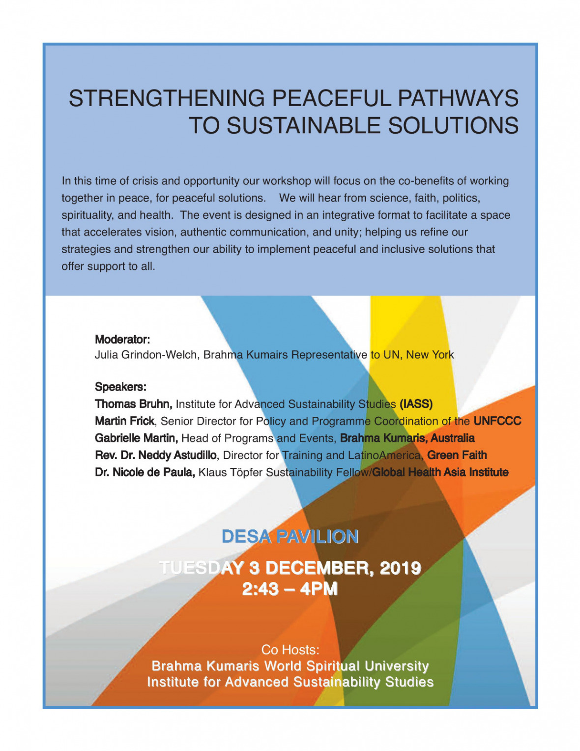 Strengthening peacefull pathways to sustainable solutions
