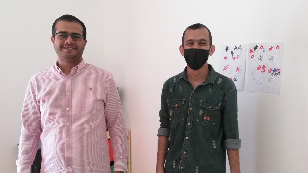 Moath Al Akayleh, Tafileh Coordinator, and Omar Khamiseh, survey enumerator.