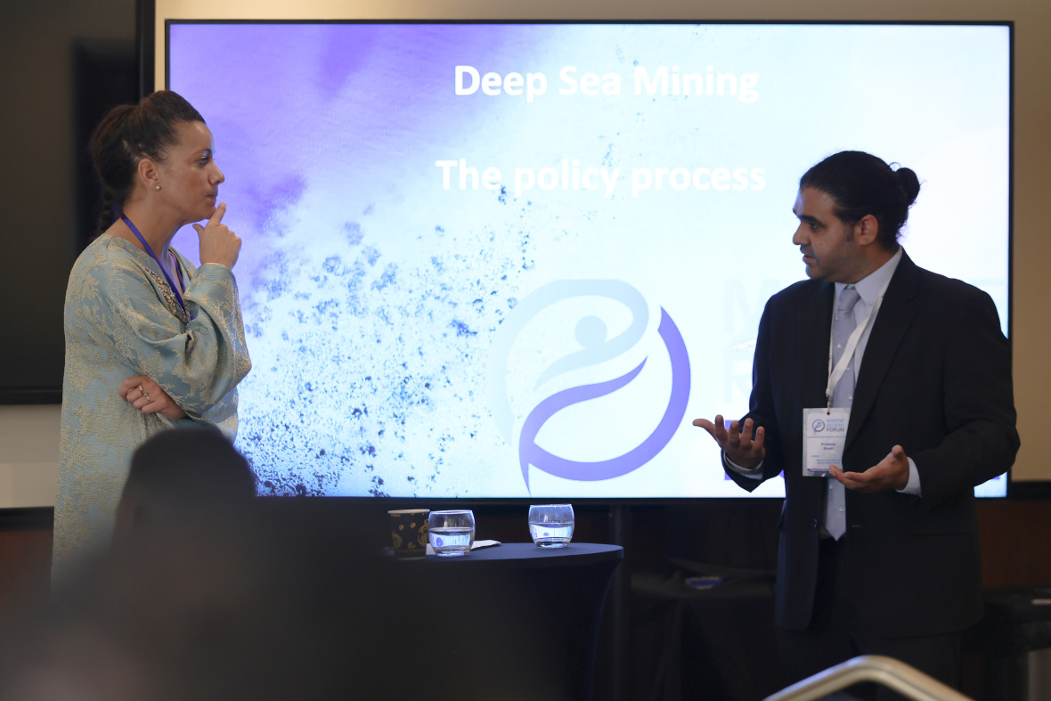 Mina Epps, Head, IUCN Ocean, and Pradeep Singh, RIFS