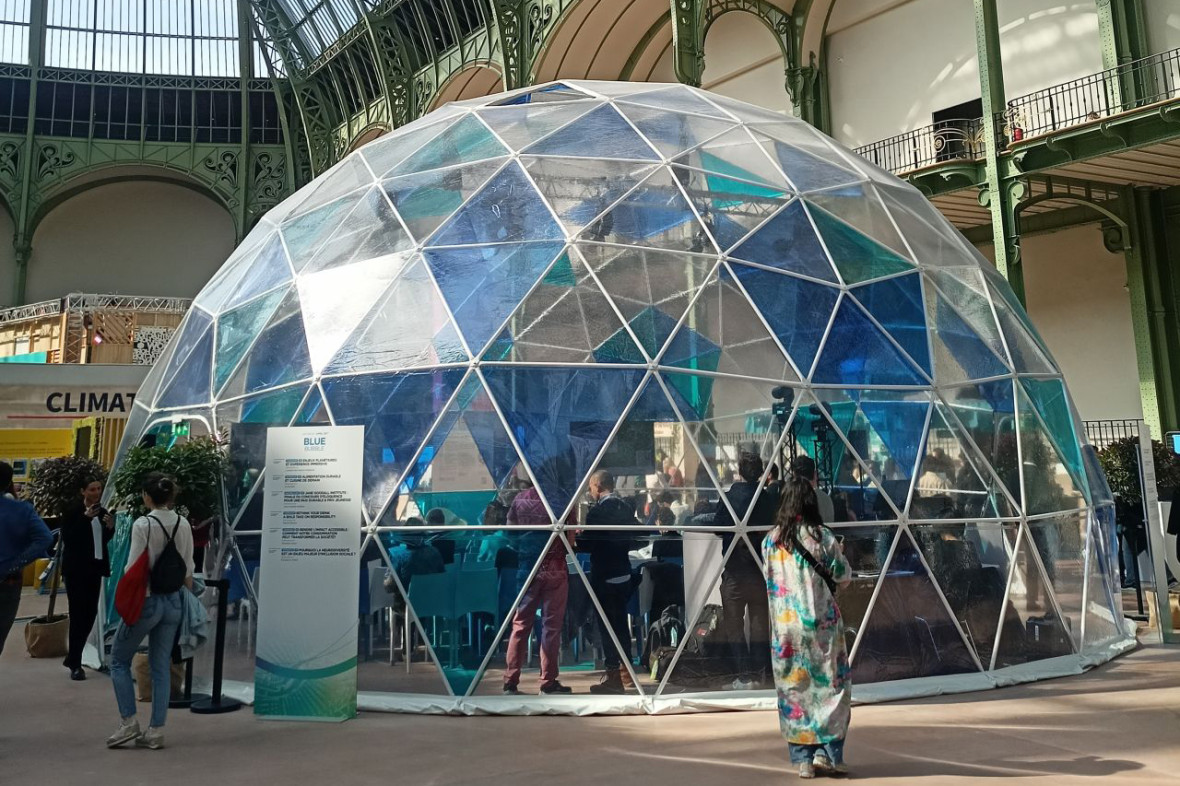 Die "Blue Bubble", einer der Veranstaltungsorte bei der ChangeNOW 2025.