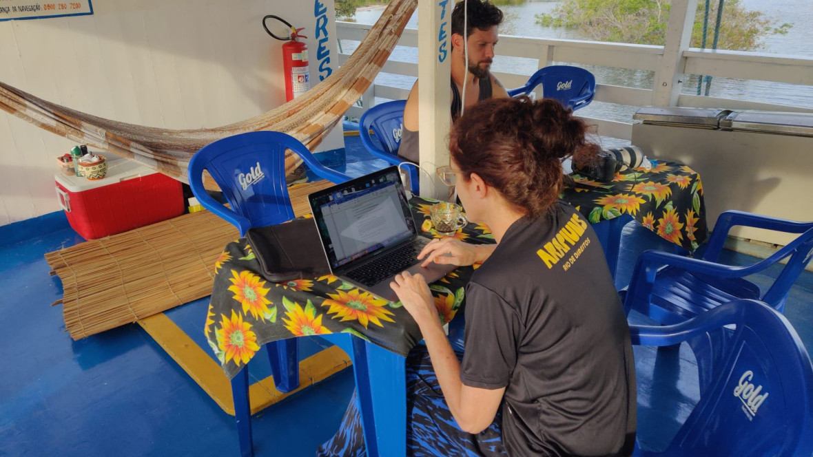 Filmproduktion auf dem Forschungsboot