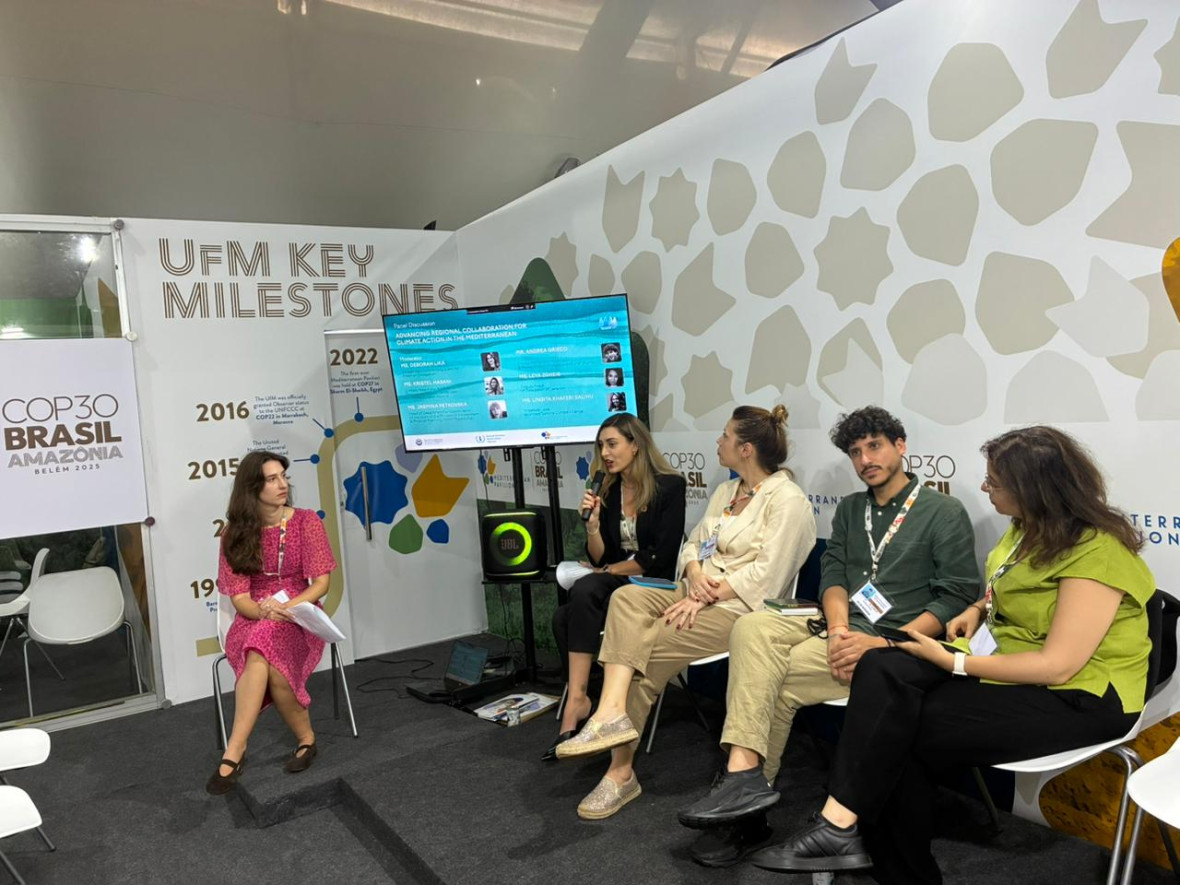 Deborah Lika (links) moderierte ein Side Event zur Zusammenarbeit im Mittelmeerraum.