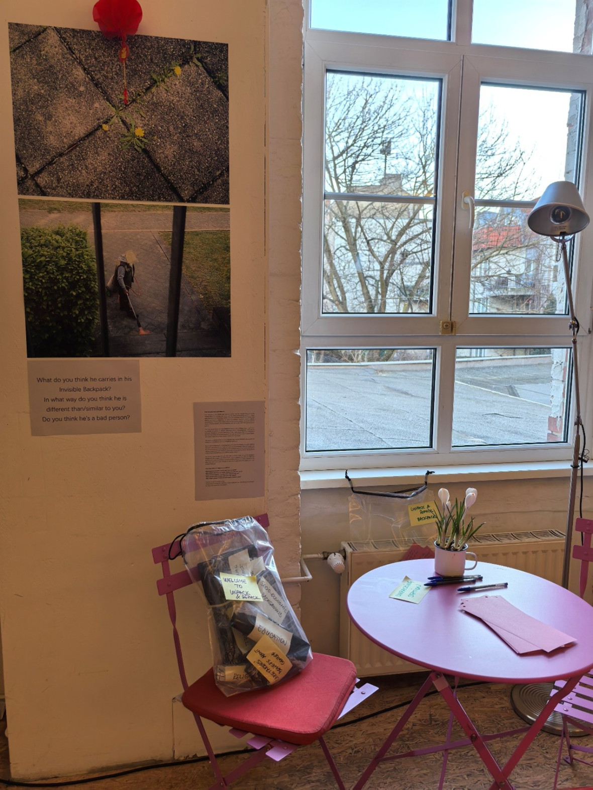 Invisible Backpack Station, Nature Reclaims: Images of Healing photographic exhibition, C-Space Berlin, 1-8.03.2026 