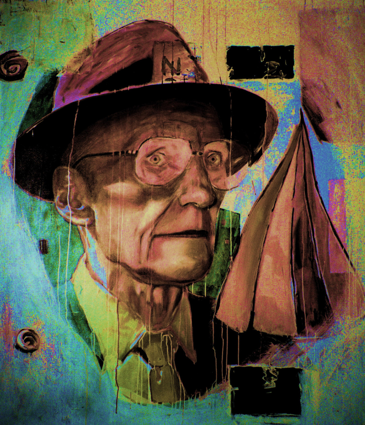 Christiaan Tonnis: William S. Burroughs 3 / Oil on Canvas / 61 x 72.8 inches / 1999 Print