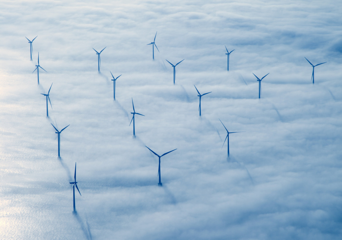 Anflug auf Kopenhagen - Dänemark ist mit über 40 Prozent Windstrom-Anteil in der Stromproduktion der weltweite Vorreiter. © istock/t-lorien