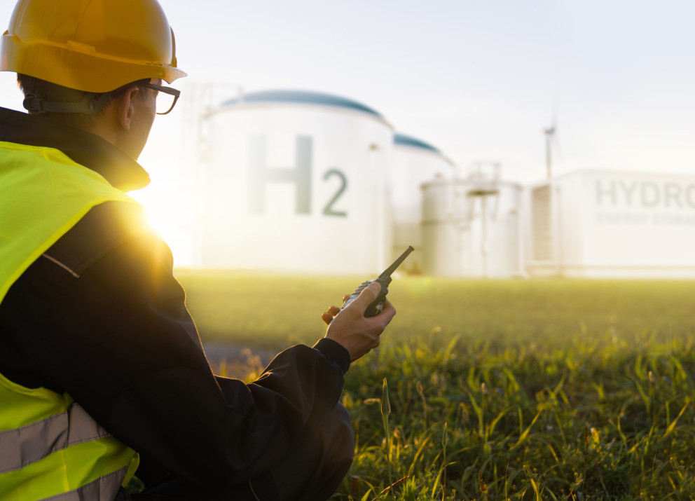 Engineer at a hydrogen facility