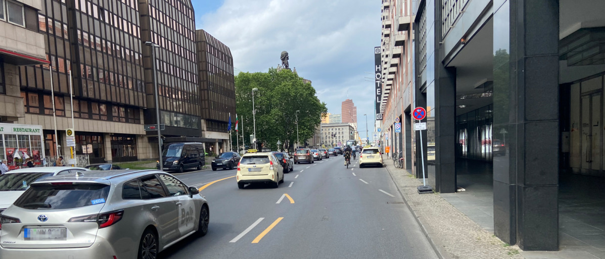 Leipziger Straße in central Berlin: Many cyclists feel unsafe on this road.