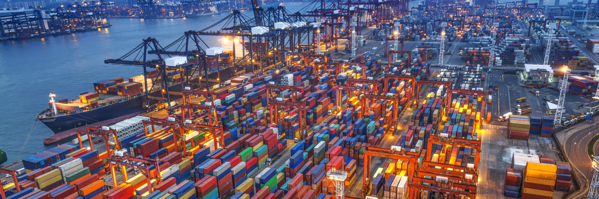 Container in einem Hafen
