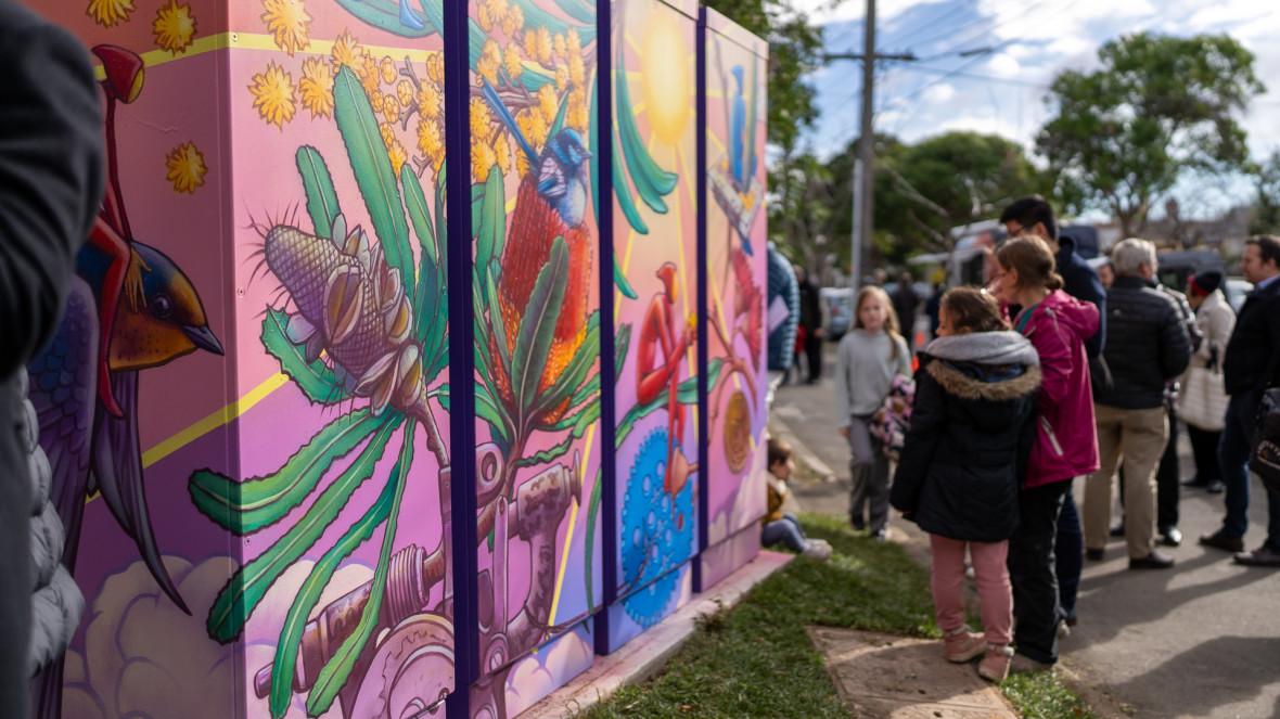 Energy transition in Australia: The Fitzroy North community battery in Yarra is expected to provide solar power to about 200 homes.