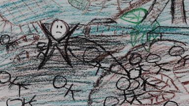 Drawing by child survivor of Super Typhoon Yolanda