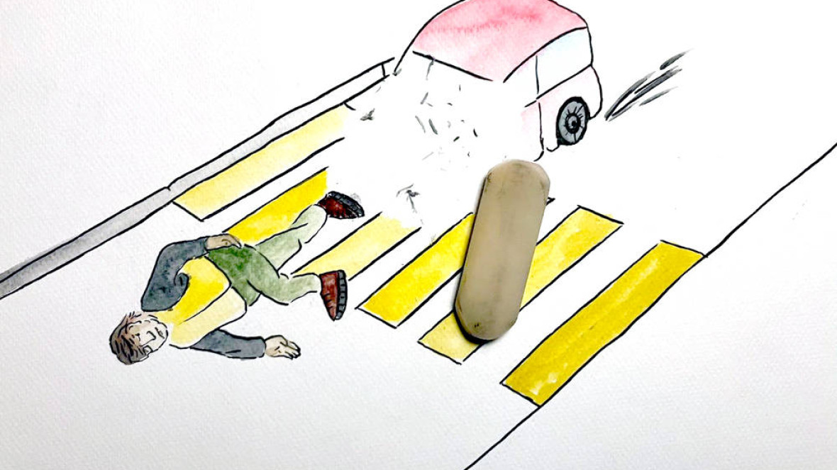 An illustration from the guidelines for reporting on road violence