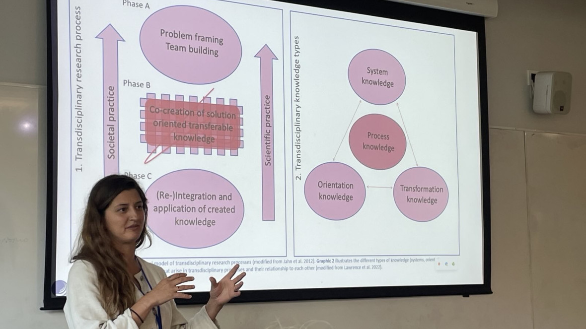 Valerie Voggenreiter presenting on process knowledge in York.