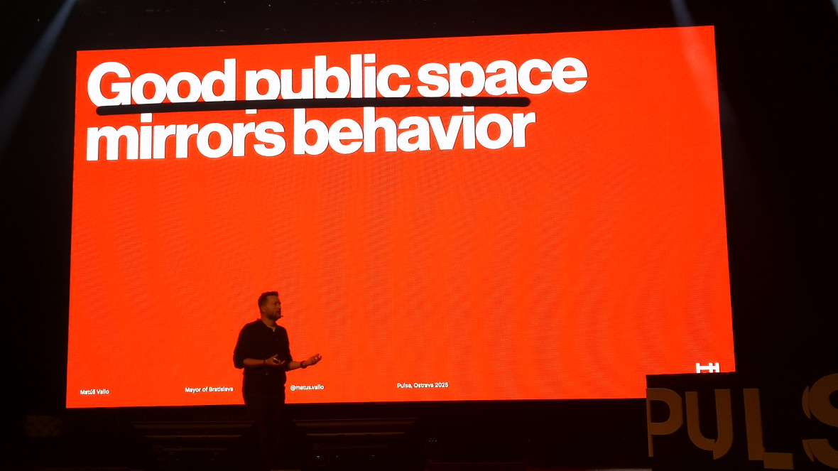 Matúš Vallo, mayor of Bratislava, talking about cities and communities.