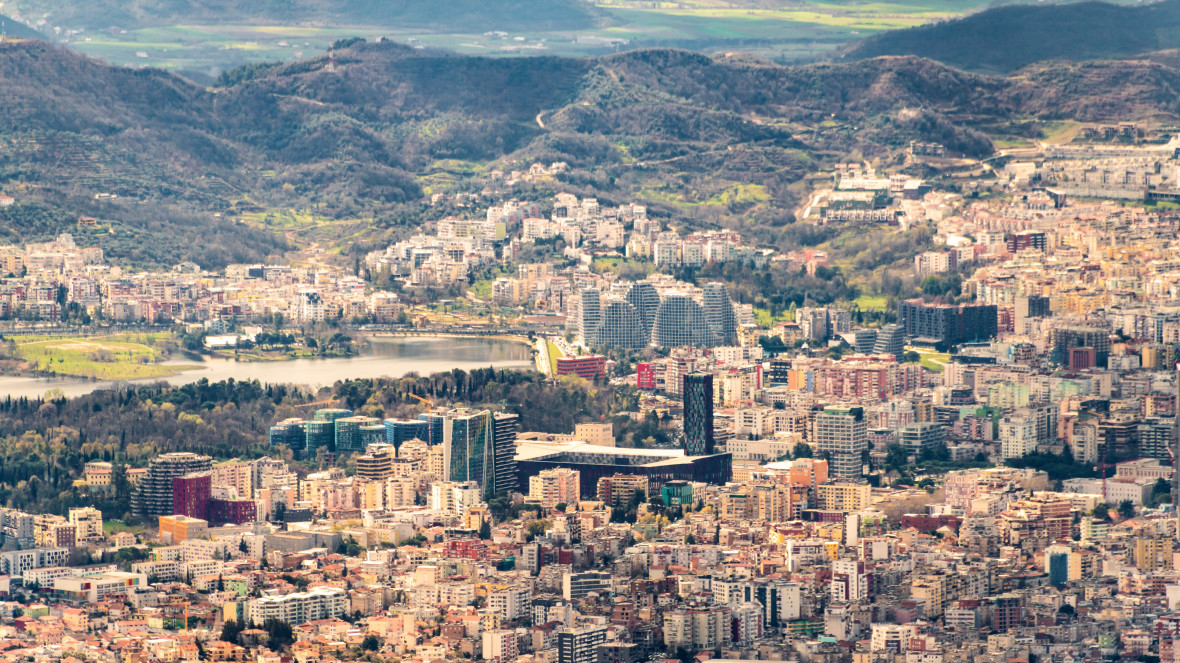 Blick auf Tirana