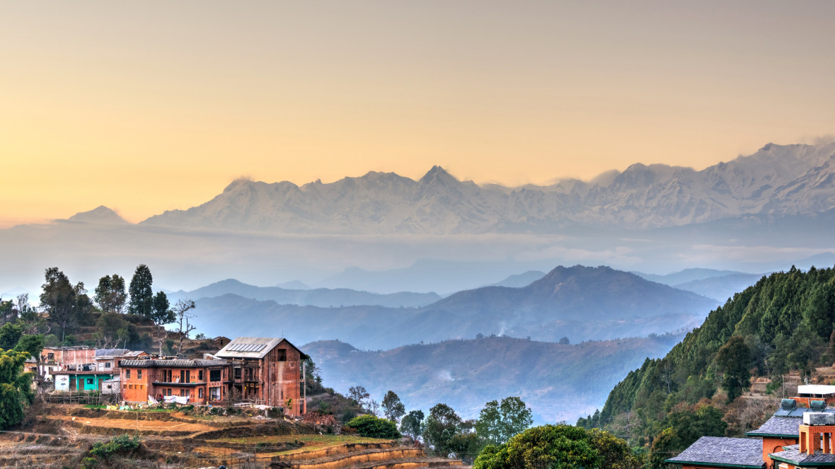 A mountain village in Nepal