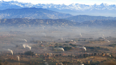 In the Kathmandu Valley, brick factories are a major source of air pollution. 