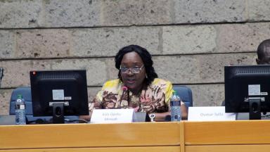 Aida Opoku-Mensah von der United Nations Economic Commission for Africa (UNECA) (c) IISD Reporting Services